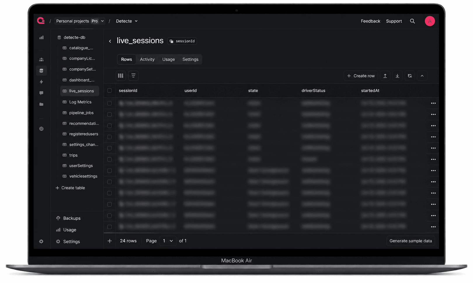 Appwrite Migratie - Screenshot van Appwrite-collecties en configuratie